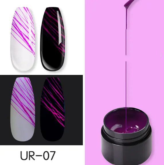 Leuchtendes Nagelkunst Spinnennetz-Gel UV-Nagellack