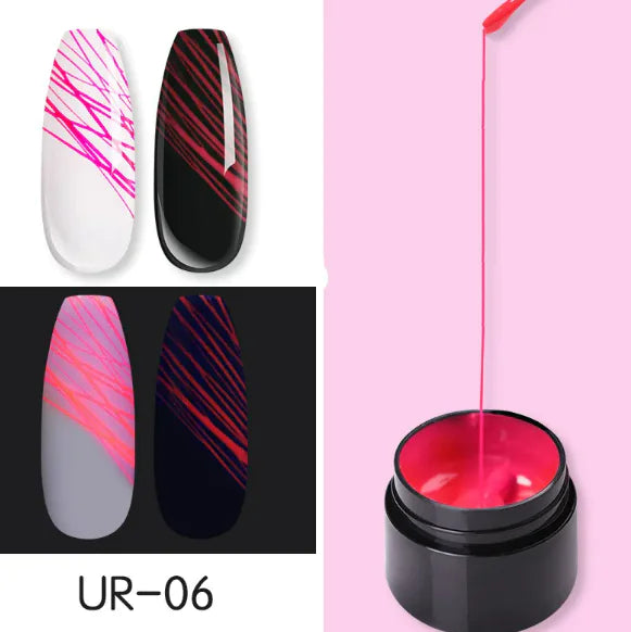 Leuchtendes Nagelkunst Spinnennetz-Gel UV-Nagellack