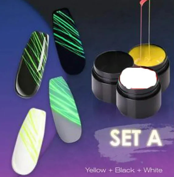 Leuchtendes Nagelkunst Spinnennetz-Gel UV-Nagellack